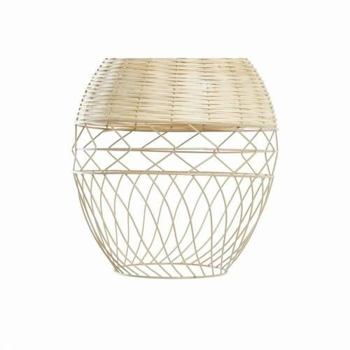 Stropna svjetiljka DKD Home Decor Metal Bijela Svijetlo smeđi Ratan 50 W (30 x 30 x 38 cm) Cijena