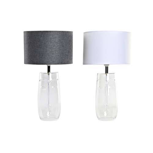 Stolna svjetiljka DKD Home Decor Kristal Providan Bijela Svjetlo siva 30 x 30 x 54 cm (2 kom.) Cijena