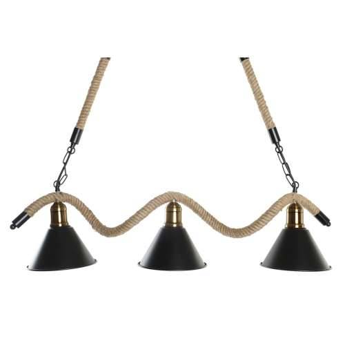 Stropna svjetiljka DKD Home Decor Prirodno Crna Metal Uže 50 W (85 x 18 x 20 cm) Cijena