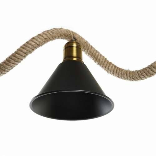 Stropna svjetiljka DKD Home Decor Prirodno Crna Metal Uže 50 W (85 x 18 x 20 cm) Cijena