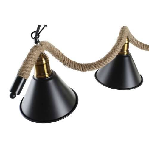 Stropna svjetiljka DKD Home Decor Prirodno Crna Metal Uže 50 W (85 x 18 x 20 cm) Cijena