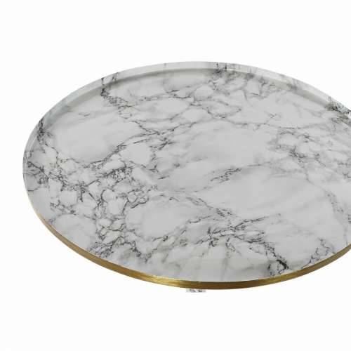 Pomoćni stolić DKD Home Decor Bijela zlatan 51 x 51 x 51 cm Cijena