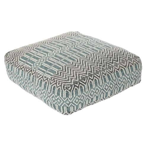 Jastuk DKD Home Decor podni Crte Plava Poliester Pamuk Metvica Aluminij Bijela Zelena (60 x 60 x 25 cm) Cijena