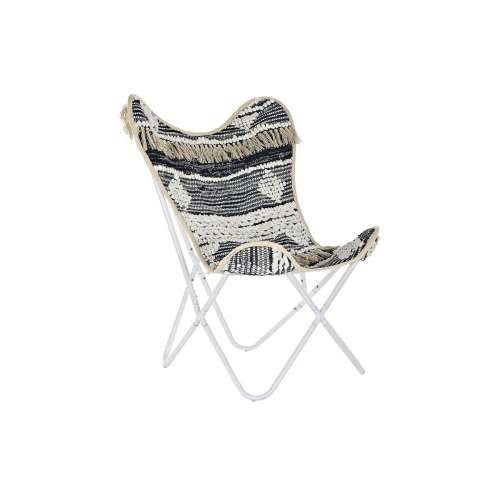 Vrtna fotelja DKD Home Decor Bijela Crna Željezo 74 x 65 x 90 cm Cijena