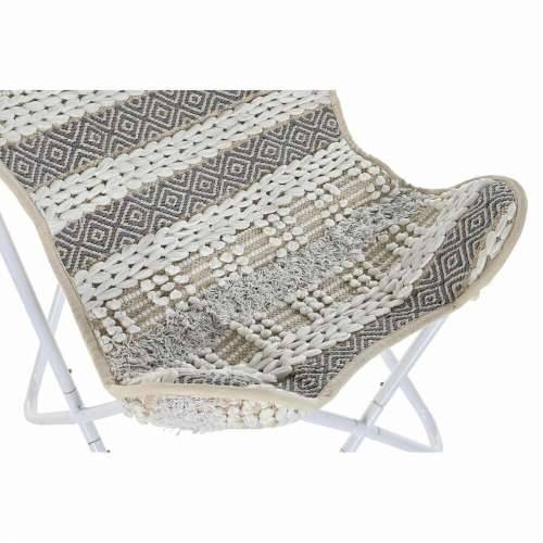 Vrtna fotelja DKD Home Decor Bijela Siva 74 x 65 x 90 cm Cijena