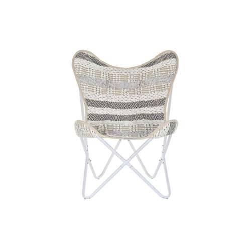 Vrtna fotelja DKD Home Decor Bijela Siva 74 x 65 x 90 cm Cijena