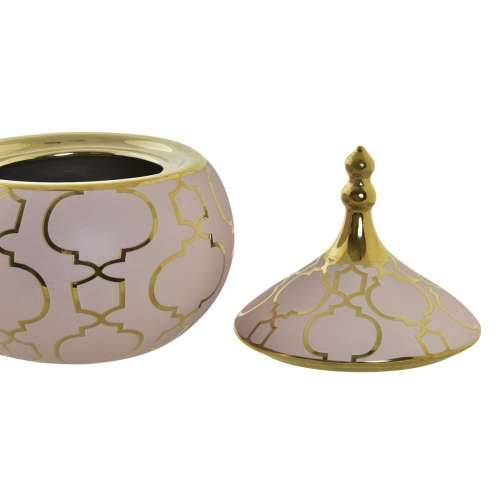 Kutija za nakit DKD Home Decor Roza zlatan Porculan 14 x 14 x 17 cm Cijena