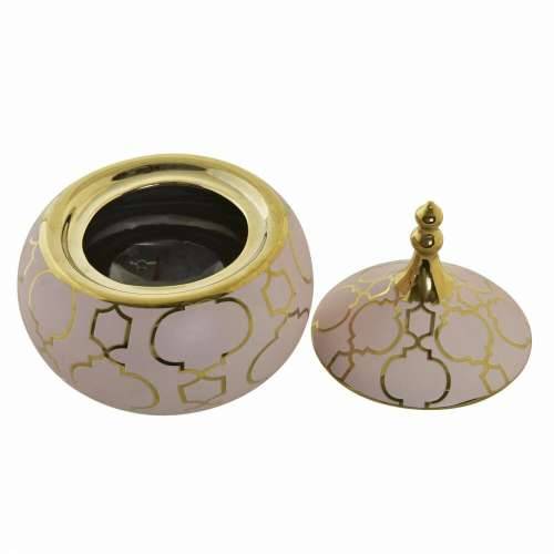 Kutija za nakit DKD Home Decor Roza zlatan Porculan 14 x 14 x 17 cm Cijena