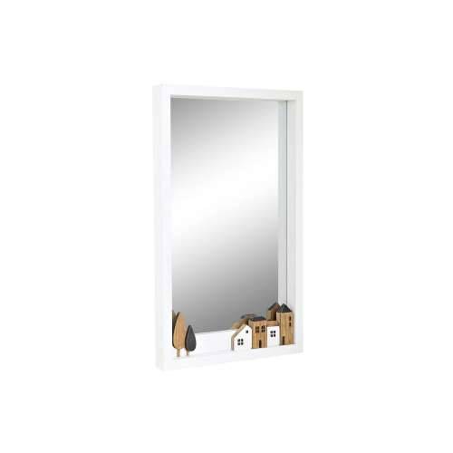Zidno ogledalo DKD Home Decor Bijela Kuće gradski 36 x 4 x 60 cm Cijena