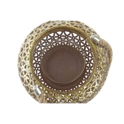 Laternas stends DKD Home Decor 26,5 x 26,5 x 22 cm Premaz u shabby stilu Kristal zlatan Metal Arap Cijena