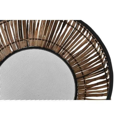 Set Tegli DKD Home Decor Crna Prirodno Metal Ratan Kvadratno Bali 50 x 50 x 25,4 cm (2 kom.) Cijena