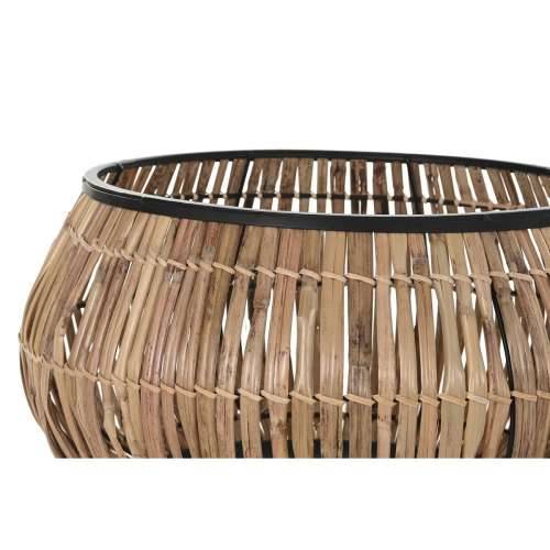 Set Tegli DKD Home Decor Crna Prirodno Metal Ratan Kvadratno Bali 50 x 50 x 25,4 cm (2 kom.) Cijena