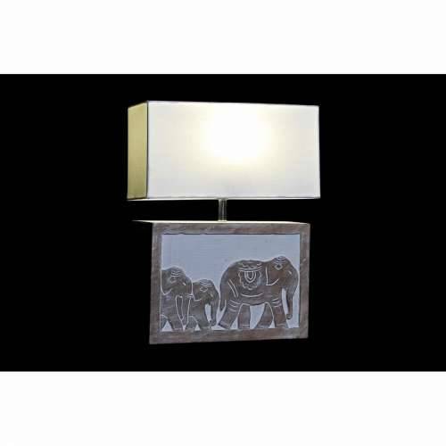 Stolna svjetiljka DKD Home Decor Bijela Smeđa Drvo Manga 50 W 220 V 33 x 12 x 41 cm Cijena