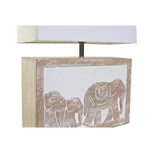 Stolna svjetiljka DKD Home Decor Bijela Smeđa Drvo Manga 50 W 220 V 33 x 12 x 41 cm Cijena