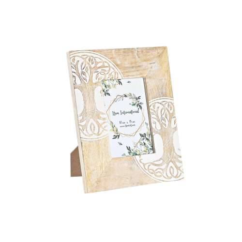 Okvir za sliku DKD Home Decor Bijela Smeđa Drvo Kristal Drvo Manga drvo Indijac 20 x 2 x 25,5 cm Cijena