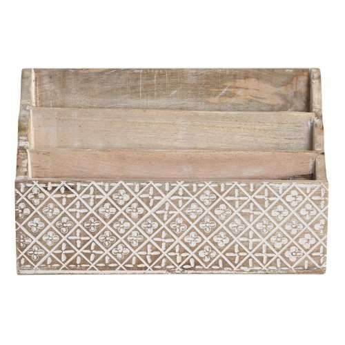 Višenamjenski Organizator DKD Home Decor Bijela Prirodno Drvo Manga 32 x 13 x 21 cm 33 x 12 x 21 cm Listovi (12 kom.) Cijena