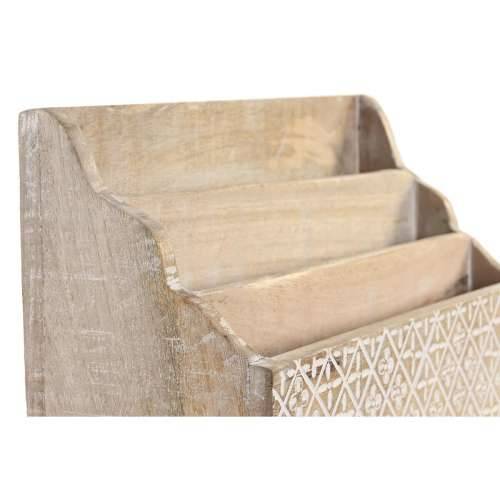 Višenamjenski Organizator DKD Home Decor Bijela Prirodno Drvo Manga 32 x 13 x 21 cm 33 x 12 x 21 cm Listovi (12 kom.) Cijena