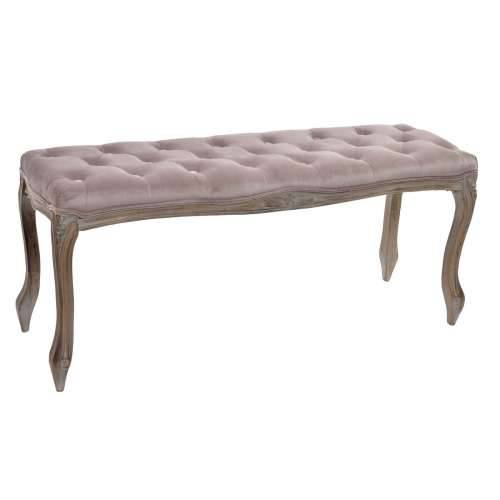Stolac DKD Home Decor Roza Prirodno Svetlo roza Poliester Drvo Kaučukovac 112 x 38 x 48 cm Cijena