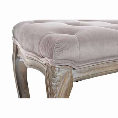 Stolac DKD Home Decor Roza Prirodno Svetlo roza Poliester Drvo Kaučukovac 112 x 38 x 48 cm Cijena