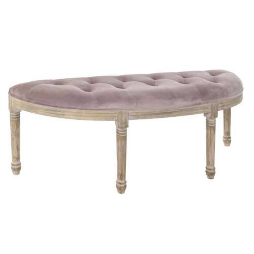 Stolac DKD Home Decor   Prirodno Roza Poliester Baršun Kaučukovac (125 x 43 x 48 cm) Cijena