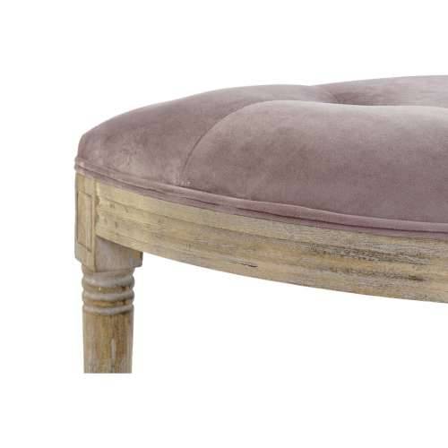 Stolac DKD Home Decor   Prirodno Roza Poliester Baršun Kaučukovac (125 x 43 x 48 cm) Cijena
