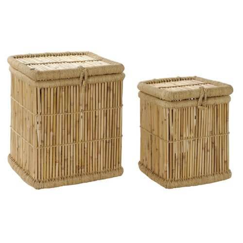 Set Košara DKD Home Decor Prirodno Bambus Uže (2 Dijelovi) Cijena