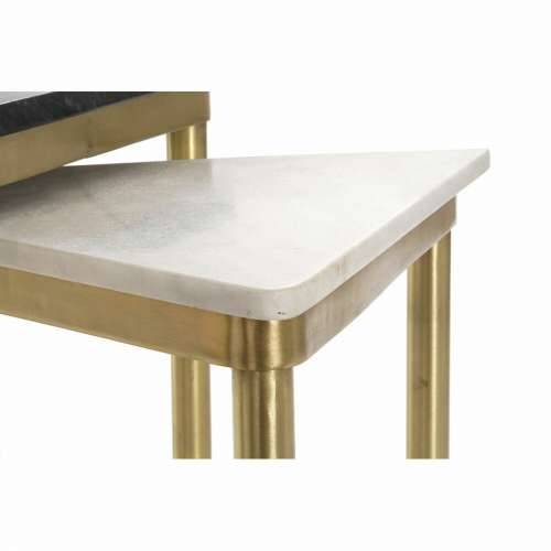 Set 3 stolića DKD Home Decor Bijela Crna Zelena zlatan 68 x 46,5 x 53 cm Cijena