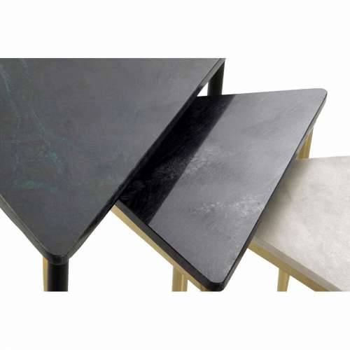 Set 3 stolića DKD Home Decor Bijela Crna Zelena zlatan 68 x 46,5 x 53 cm Cijena