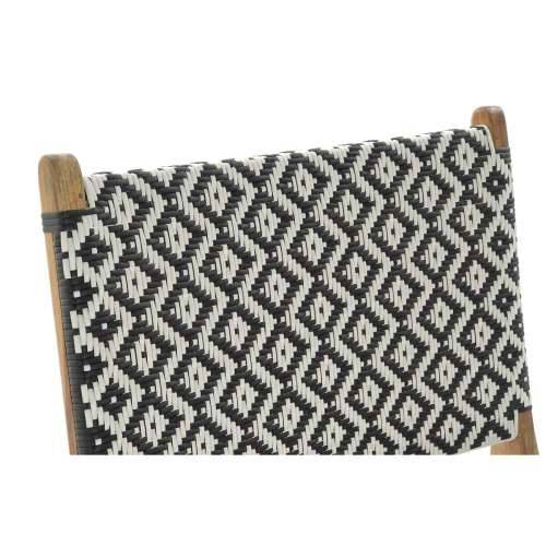 Dārza krēsls DKD Home Decor Bijela Crna Prirodno PVC Tikovina 65 x 80 x 68 cm Cijena