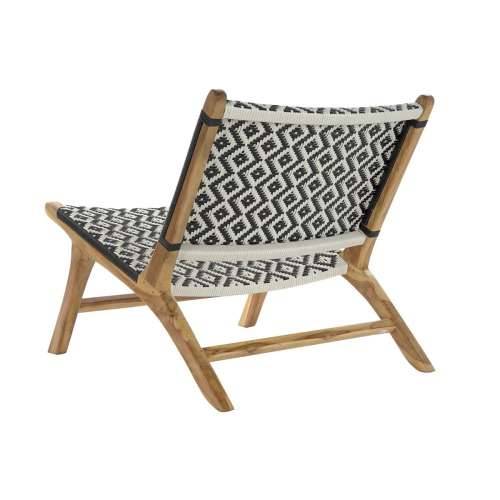 Dārza krēsls DKD Home Decor Bijela Crna Prirodno PVC Tikovina 65 x 80 x 68 cm Cijena