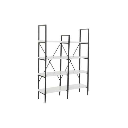 Polica DKD Home Decor Crna Metal Bijela 4 Police Drvo MDF (110 x 30 x 150 cm) Cijena