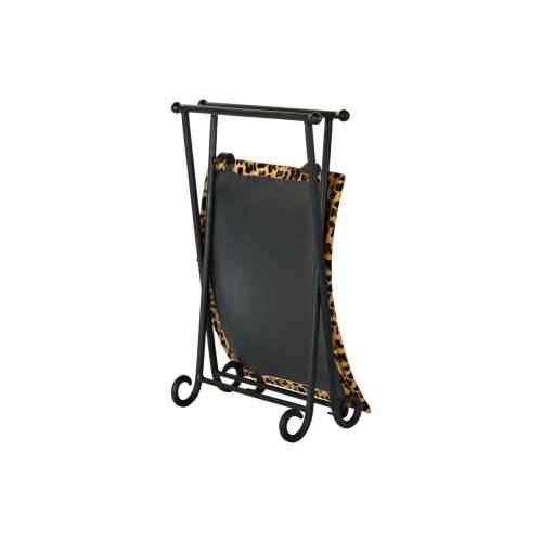 Naslonjač za Noge DKD Home Decor Crna Metal Smeđa Koža Leopard (55 x 45 x 41 cm) Cijena