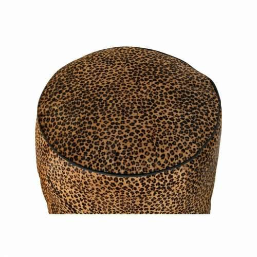 Naslonjač za Noge DKD Home Decor 46 x 46 x 50 cm Crna Smeđa Leopard Kolonijalni Cijena