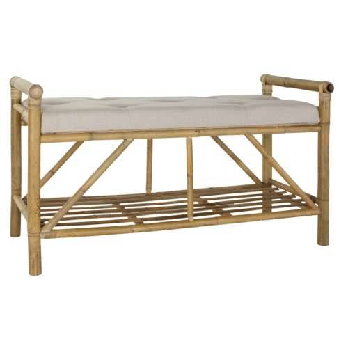 Stolac DKD Home Decor Prirodno Bež Smeđa Pamuk Bambus (100 x 44 x 55 cm) Cijena