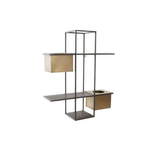Polica DKD Home Decor Crna Metal Bakar 2 Police (50 x 16 x 60 cm) Cijena