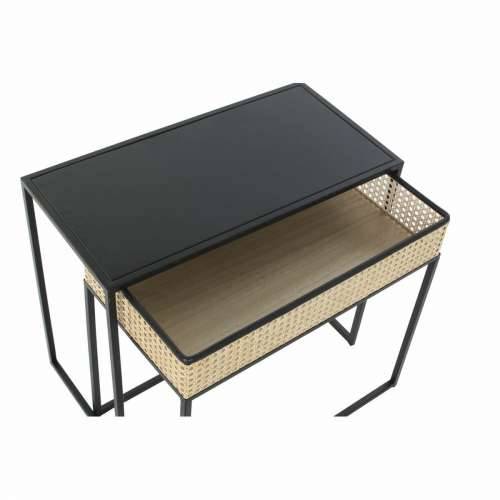 Stolić za dnevni boravak DKD Home Decor Crna Prirodno 60 x 30 x 50 cm Cijena