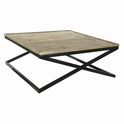 Stolić za dnevni boravak DKD Home Decor Crna Prirodno Drvo Metal 120 x 120 x 55 cm Cijena