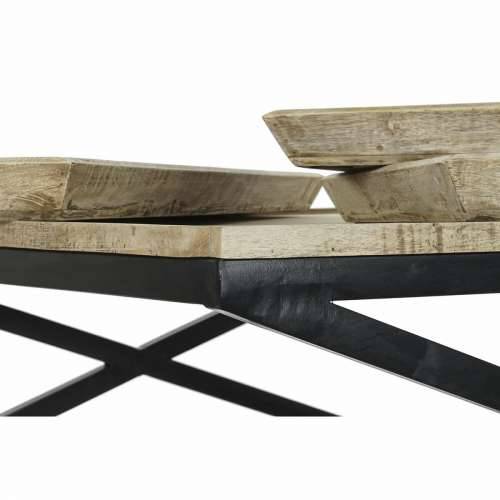 Stolić za dnevni boravak DKD Home Decor Crna Prirodno Drvo Metal 120 x 120 x 55 cm Cijena