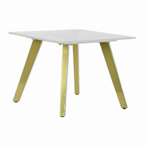 Pomoćni stolić DKD Home Decor Bijela zlatan 60 x 60 x 48 cm Cijena