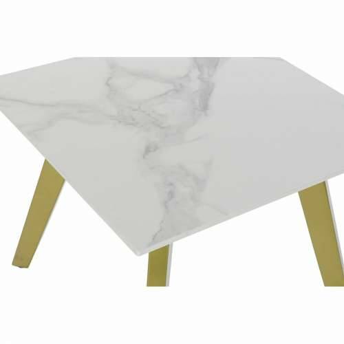 Pomoćni stolić DKD Home Decor Bijela zlatan 60 x 60 x 48 cm Cijena