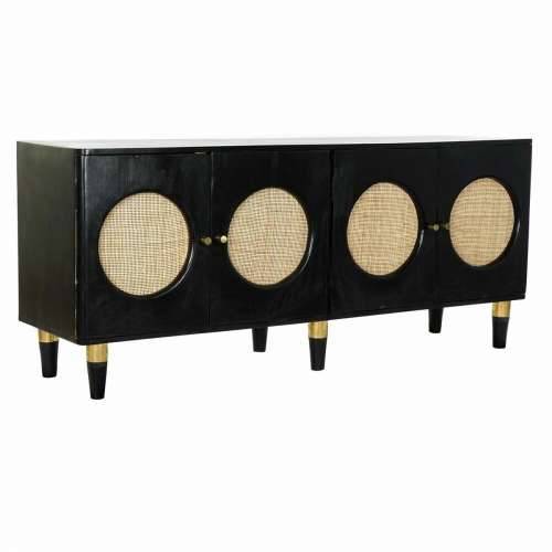 Ormarić za hodnik DKD Home Decor Crna Prirodno Ratan Drvo Manga (150 x 40 x 65 cm) Cijena