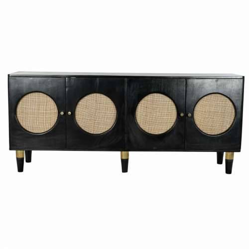 Ormarić za hodnik DKD Home Decor Crna Prirodno Ratan Drvo Manga (150 x 40 x 65 cm) Cijena