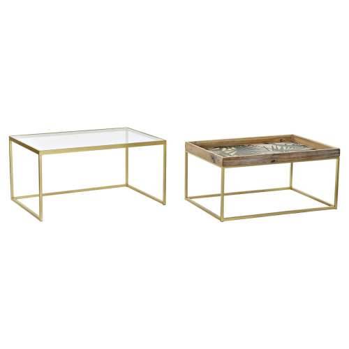 Stolić za dnevni boravak DKD Home Decor zlatan Prirodno 90 x 60 x 45 cm Cijena