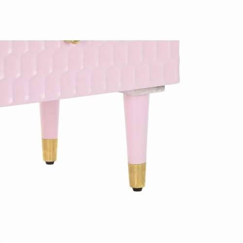 Noćni ormarić DKD Home Decor 52 x 42 x 65 cm Metal Svetlo roza Drvo Manga Cijena