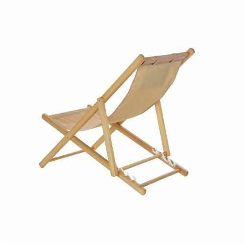 Pludmales guļamkrēsls DKD Home Decor Smeđa Prirodno Poliester MDF (57,5 x 113 x 77 cm) Cijena