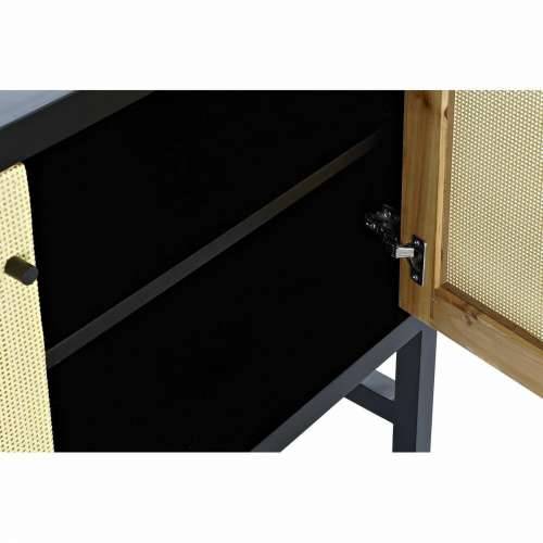 Ormarić za hodnik DKD Home Decor Crna Jela Prirodno Ratan (120 x 38 x 76 cm) Cijena