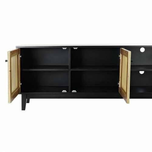 Namještaj za TV kabinet DKD Home Decor Crna Jela Ratan (160 x 65 x 38 cm) Cijena