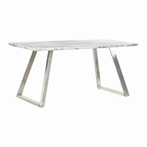 Blagavaonski stol DKD Home Decor Čelik Bijela 160 x 90 x 76 cm Drvo MDF Cijena