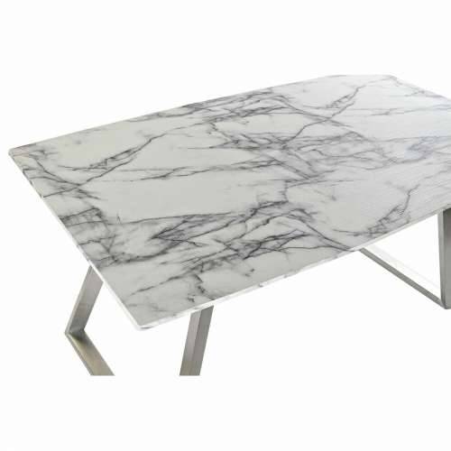 Blagavaonski stol DKD Home Decor Čelik Bijela 160 x 90 x 76 cm Drvo MDF Cijena