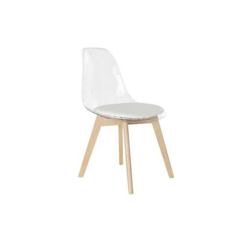 Blagavaonska stolica DKD Home Decor Bijela Providan Prirodno Drvo Polikarbonati 54 x 47 x 81 cm Cijena